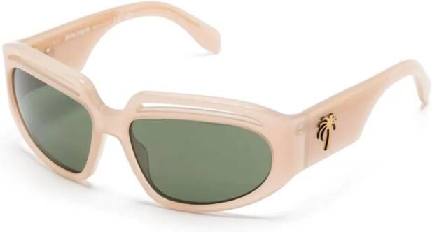 Palm Angels Eyewear Heights zonnebril met vierkant montuur Beige