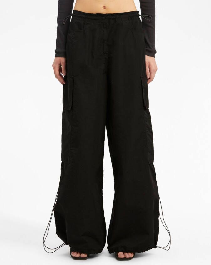 Palm Angels High waist broek Zwart
