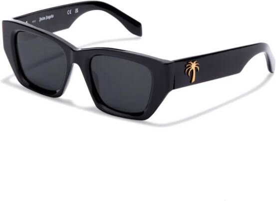 Palm Angels Hinkley zonnebril met vierkant montuur Zwart