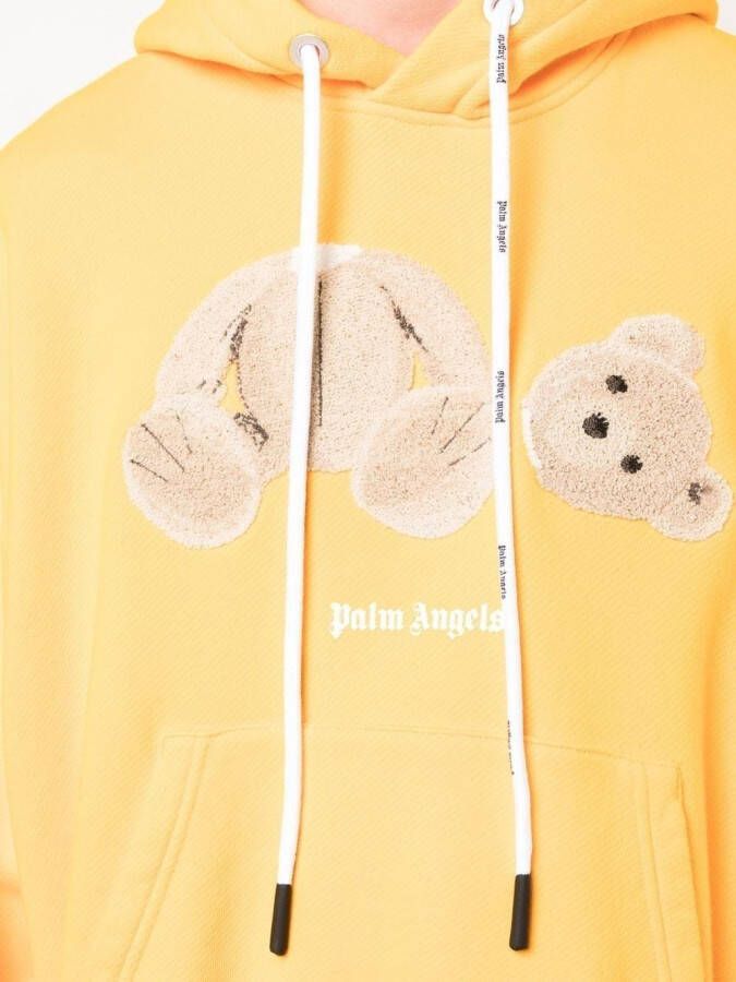 Palm Angels Hoodie met beerprint Geel