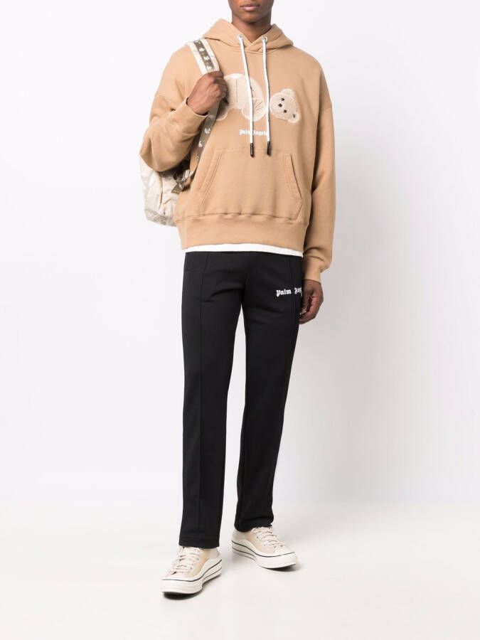 Palm Angels Hoodie met berenprint Beige