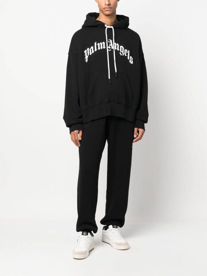 Palm Angels Hoodie met logoprint Zwart
