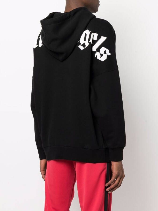 Palm Angels Hoodie met logoprint Zwart