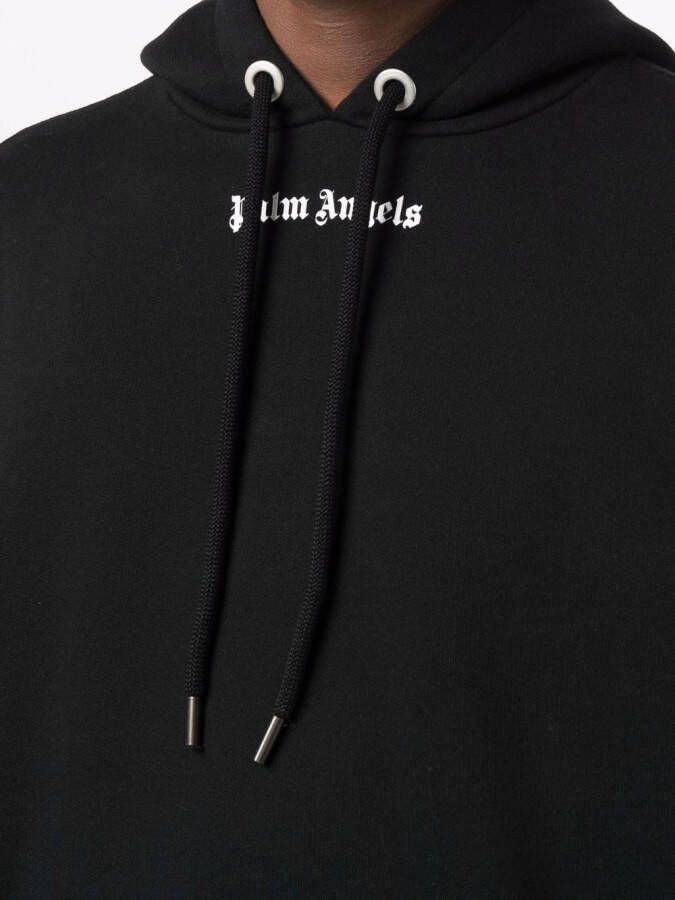Palm Angels Hoodie met logoprint Zwart