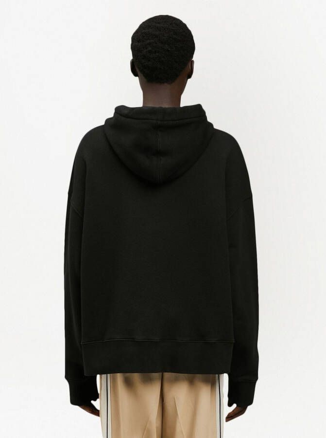 Palm Angels Hoodie met print Zwart