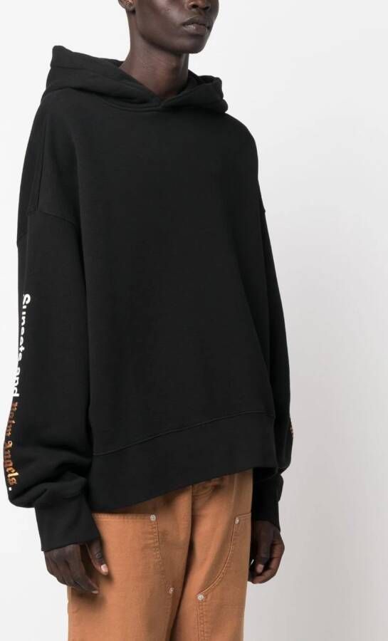 Palm Angels Hoodie met tekst Zwart