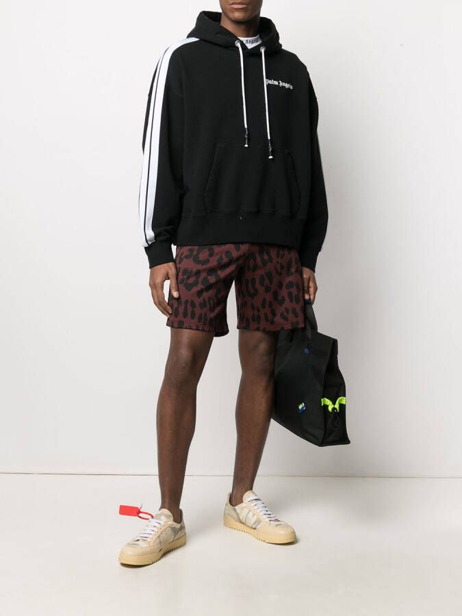 Palm Angels Hoodie met zijstreep Zwart