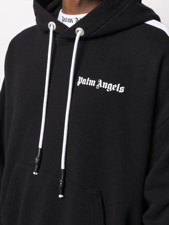 Palm Angels Hoodie met zijstreep Zwart