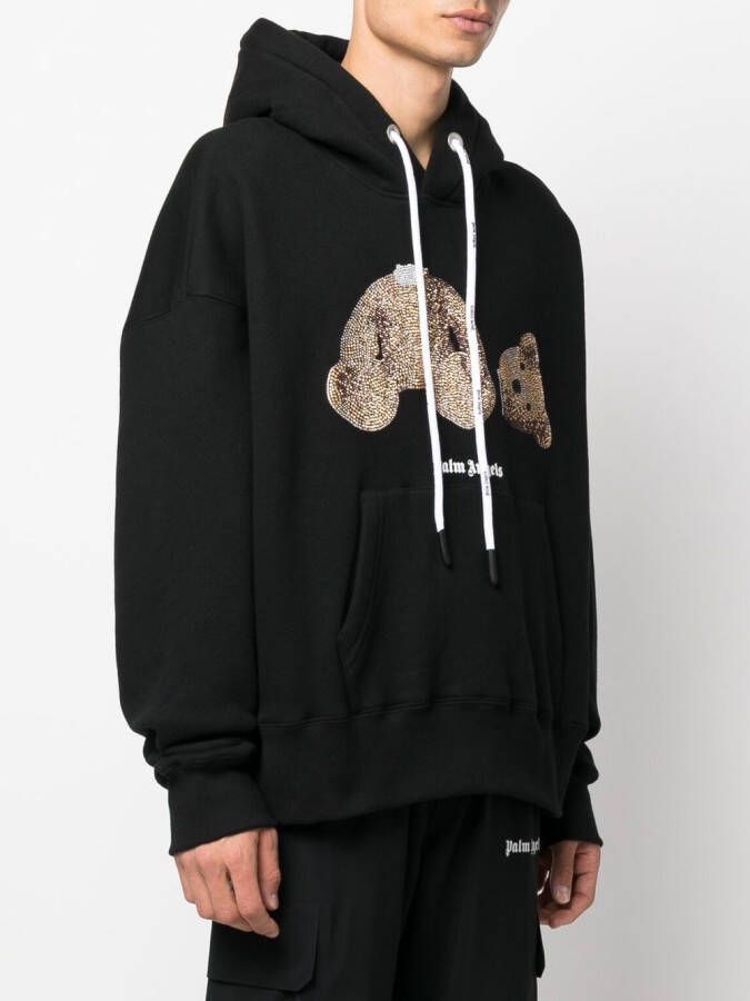 Palm Angels Hoodie verfraaid met kristallen Zwart