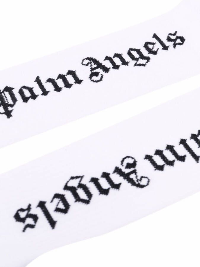 Palm Angels Intarsia sokken Wit