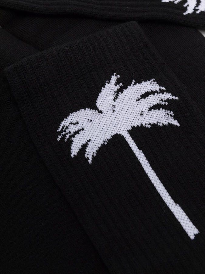 Palm Angels Intarsia sokken Zwart