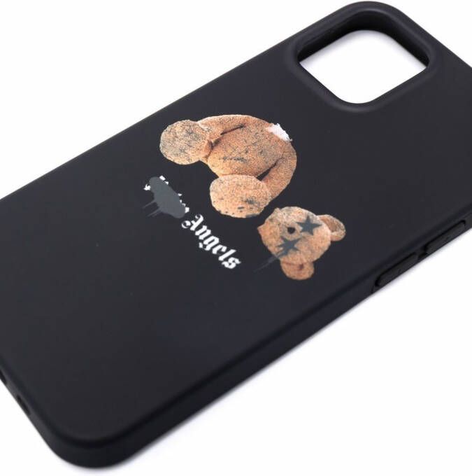 Palm Angels iPhone 12 hoesje met teddybeer Zwart