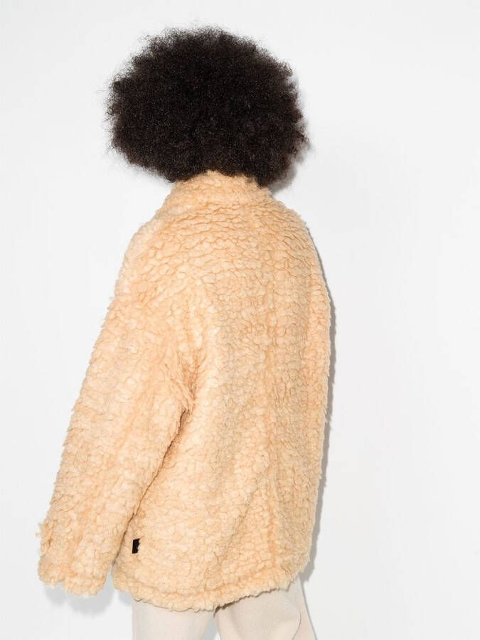 Palm Angels Jas met enkele rij knopen Beige