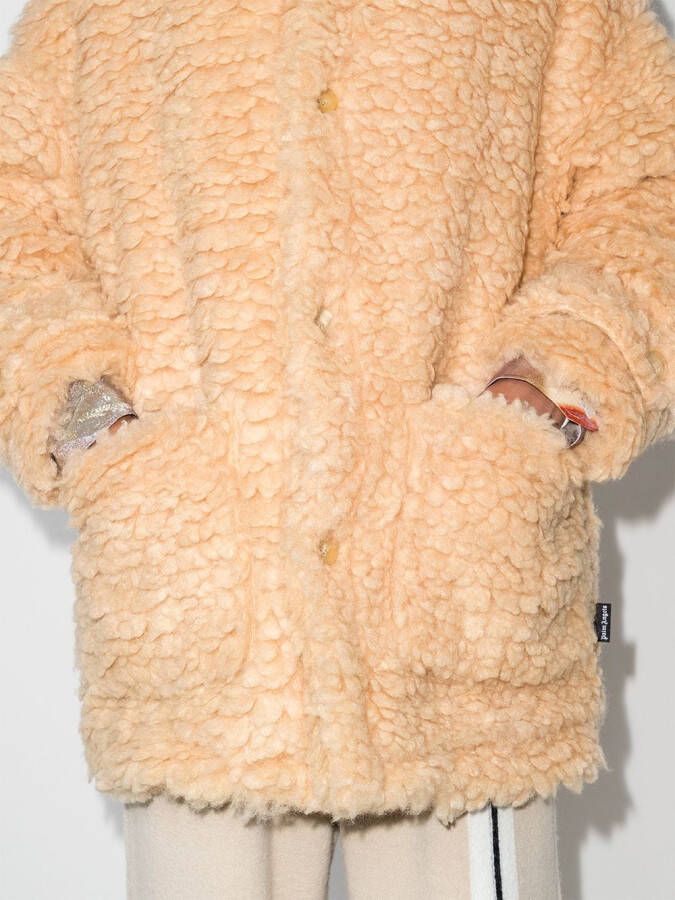 Palm Angels Jas met enkele rij knopen Beige