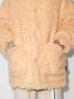 Palm Angels Jas met enkele rij knopen Beige - Thumbnail 4