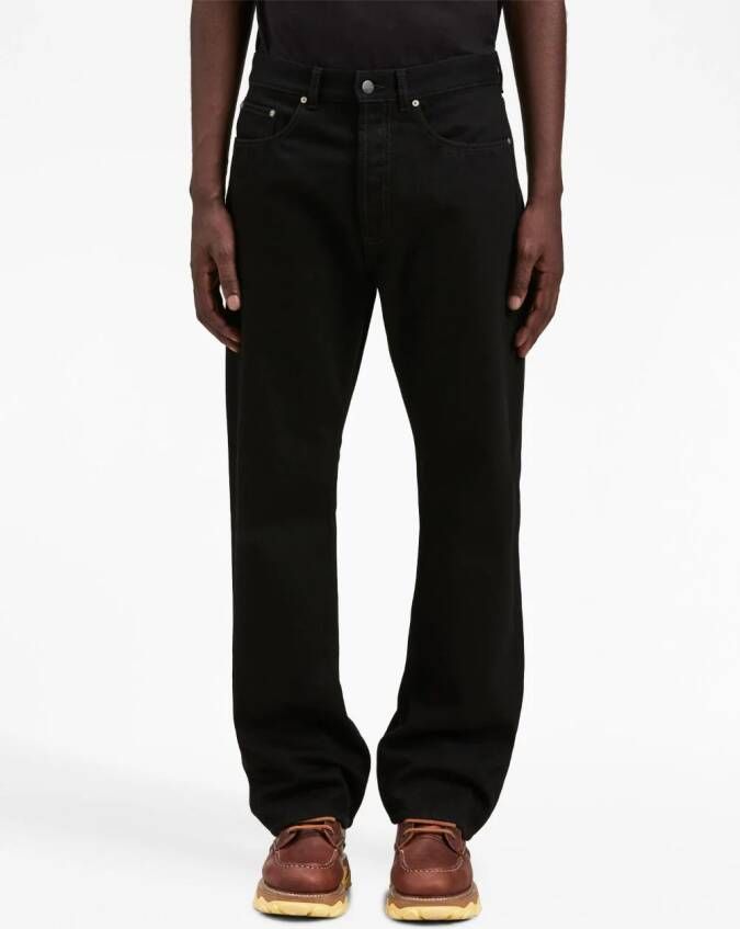 Palm Angels Jeans met geborduurd logo Zwart