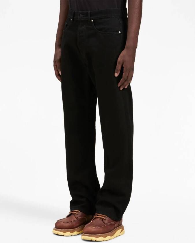 Palm Angels Jeans met geborduurd logo Zwart