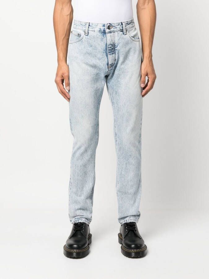 Palm Angels Jeans met logoprint Blauw
