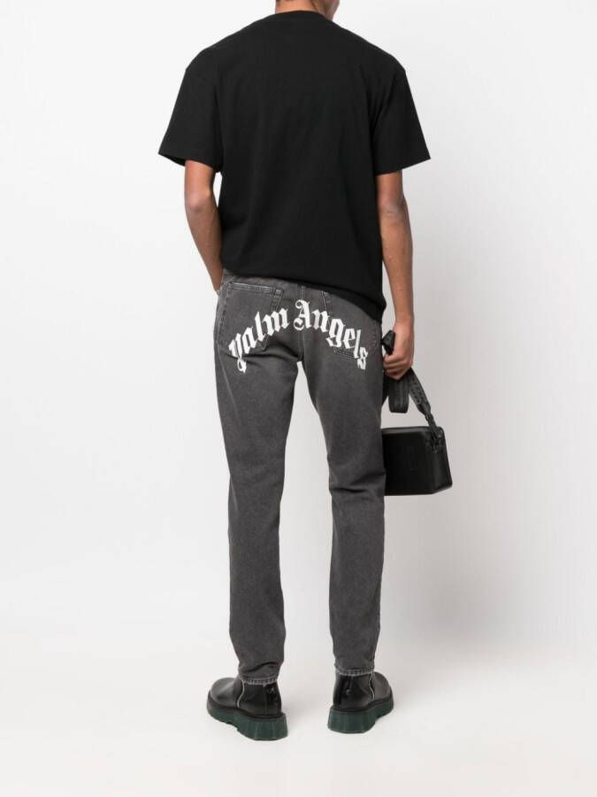 Palm Angels Jeans met logoprint Zwart