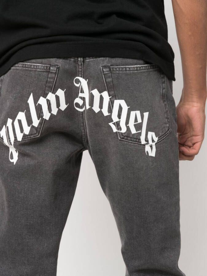 Palm Angels Jeans met logoprint Zwart