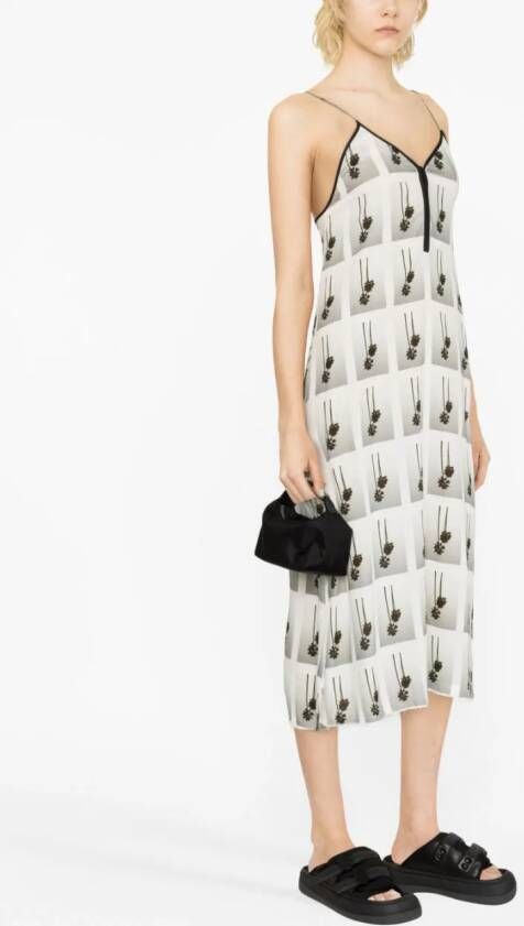 Palm Angels Jurk met print Wit
