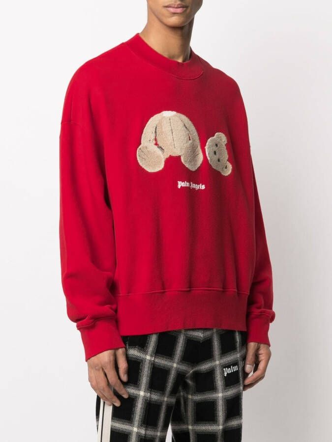 Palm Angels Katoenen sweater Rood