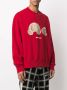 Palm Angels Katoenen sweater Rood - Thumbnail 3