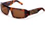 Palm Angels Eyewear Ker zonnebril met rechthoekig montuur Bruin - Thumbnail 2