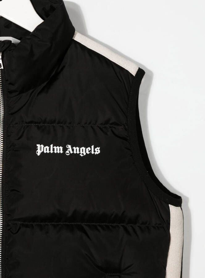 Palm Angels Kids Bodywarmer met logoprint Zwart