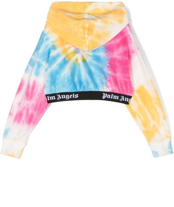 Palm Angels Kids Cropped hoodie Roze