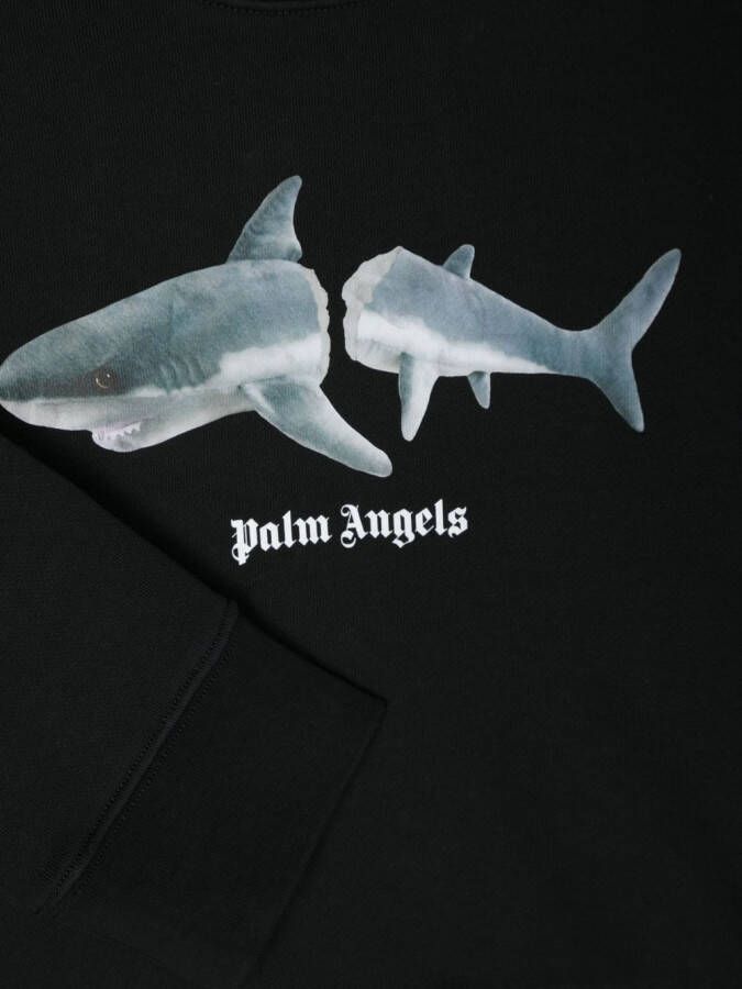 Palm Angels Kids T-shirt met grafische print Zwart