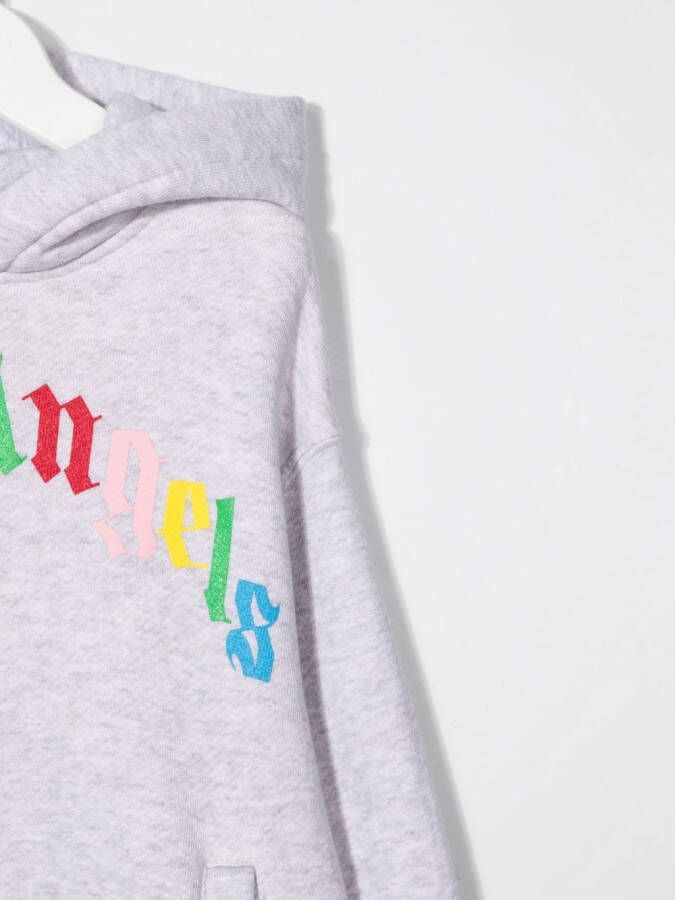 Palm Angels Kids Hoodiejurk met logoprint 0684 MEDIUM GREY MULTICOLOR