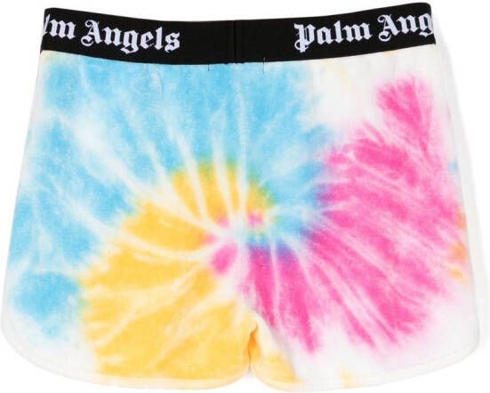 Palm Angels Kids Joggingshorts met tie-dye print Veelkleurig