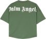 Palm Angels Kids Katoenen T-shirt met logoprint Groen - Thumbnail 2