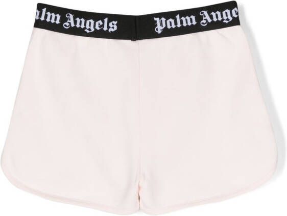 Palm Angels Kids Shorts met logoband Roze