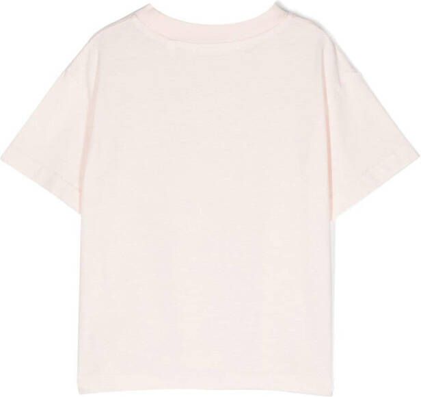 Palm Angels Kids Katoenen T-shirt Roze