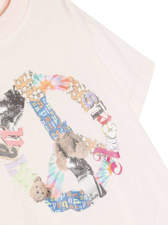 Palm Angels Kids Katoenen T-shirt Roze
