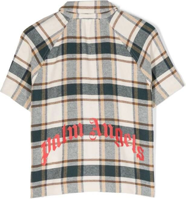 Palm Angels Kids Shirt met bandanaprint Beige