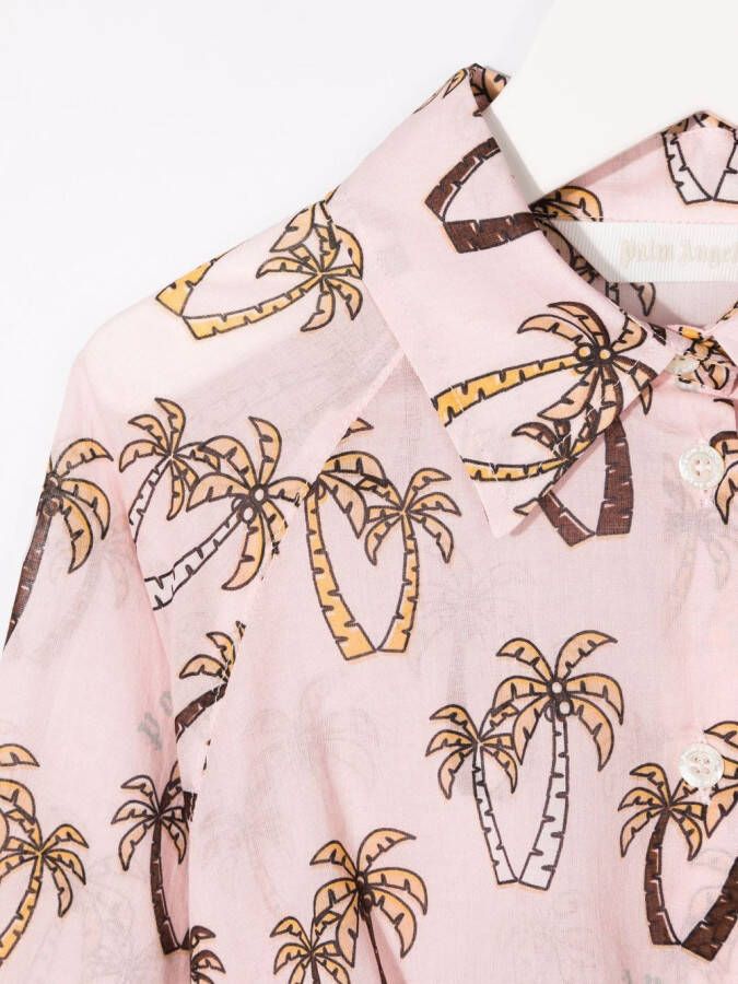 Palm Angels Kids Shirt met print Roze