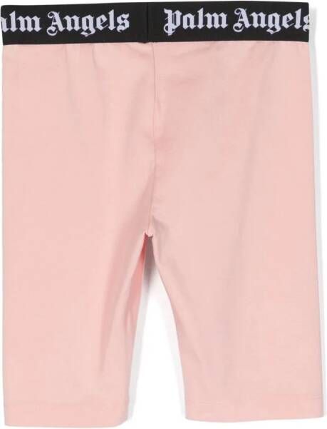 Palm Angels Kids Shorts met elastische taille Roze