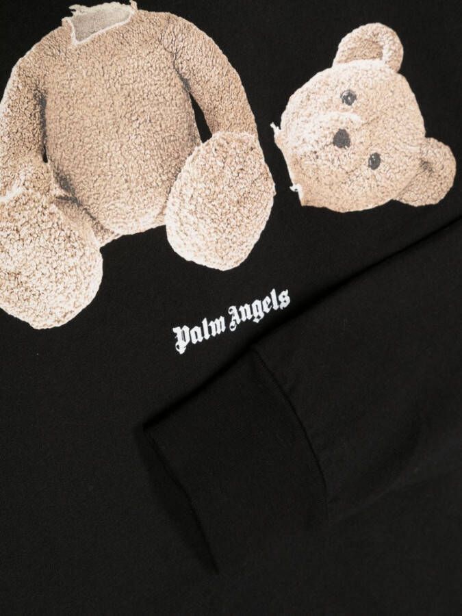 Palm Angels Kids Sweater met tekst Zwart