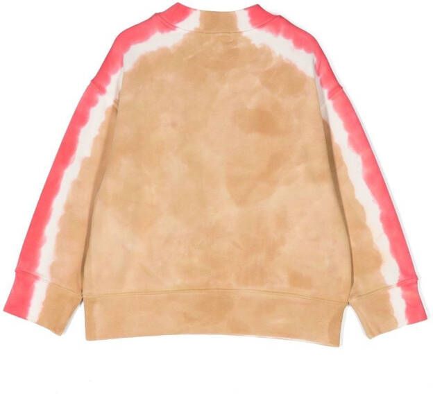 Palm Angels Kids Sweater met tie-dye Bruin