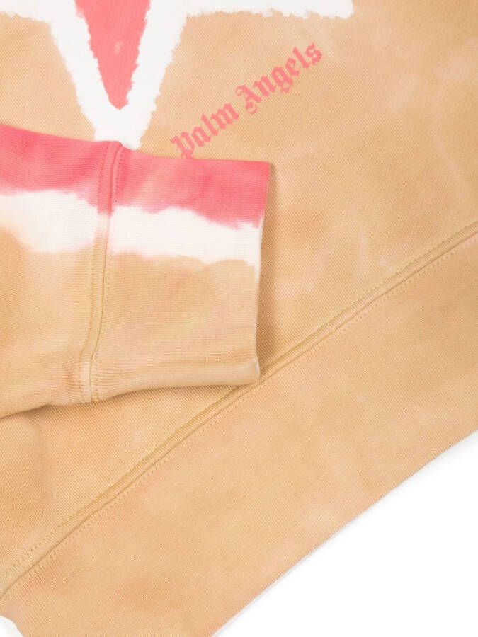 Palm Angels Kids Sweater met tie-dye Bruin