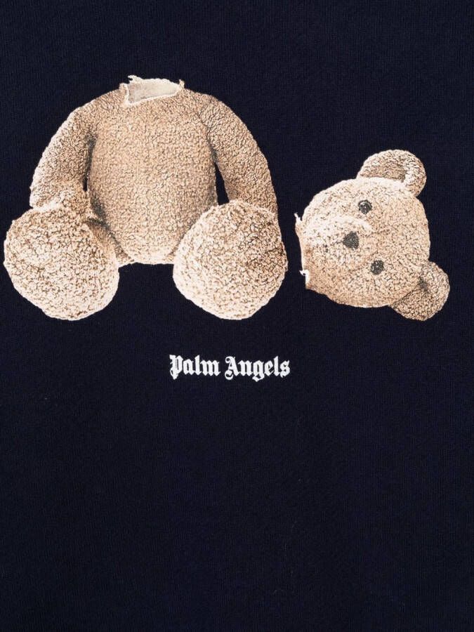 Palm Angels Kids Sweater met beerpatroon Blauw