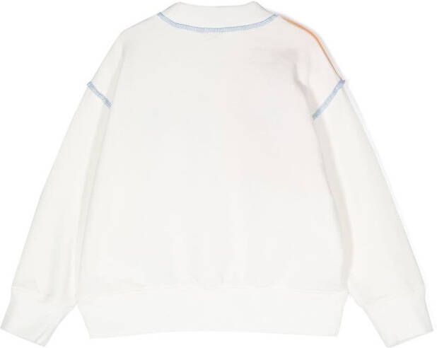 Palm Angels Kids Sweater met geborduurd logo Wit
