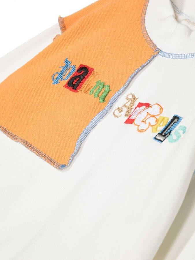 Palm Angels Kids Sweater met geborduurd logo Wit