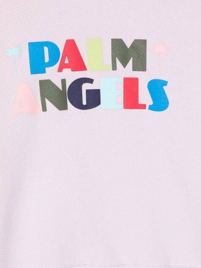 Palm Angels Kids Sweater met logoprint Paars
