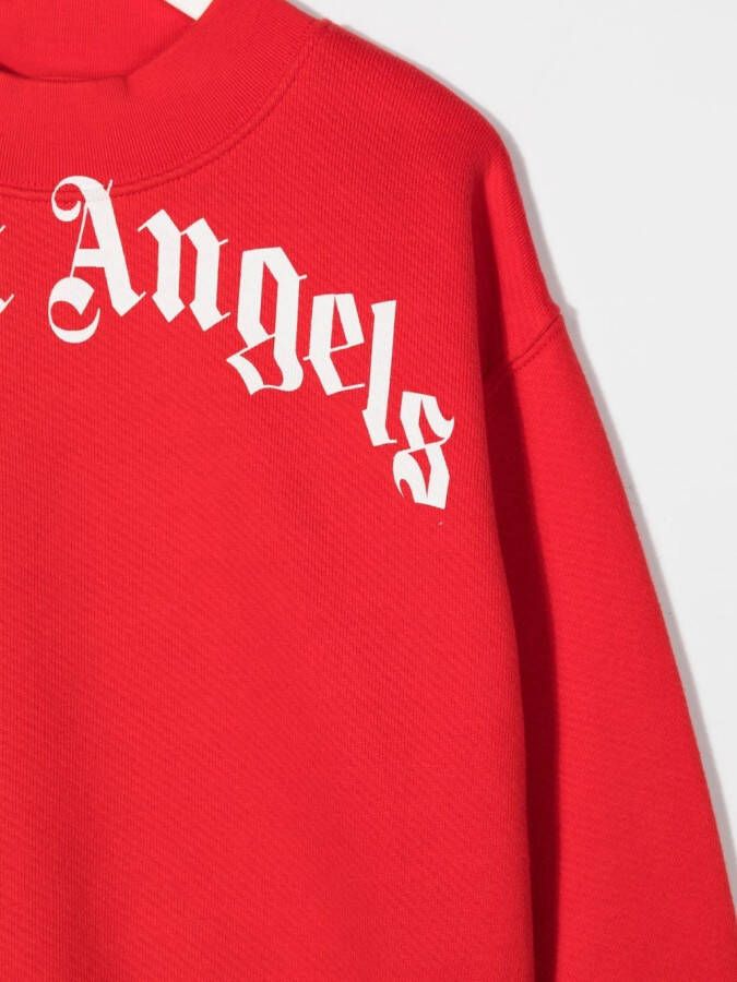 Palm Angels Kids Sweater met logoprint Rood