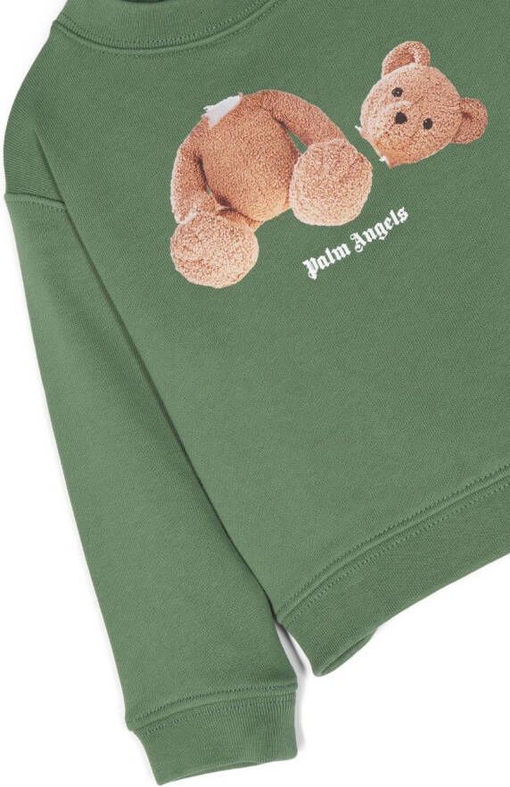 Palm Angels Kids Sweater met print Groen