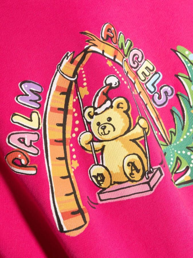 Palm Angels Kids Sweater met print Roze